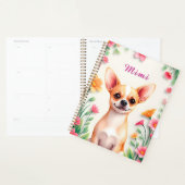 花エレガントに囲まれた犬のポートレート|過去記事 プランナー手帳 (ディスプレー)