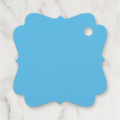 花エレガントに座る白うさぎ金ゴールド フェイバータグ (裏面)