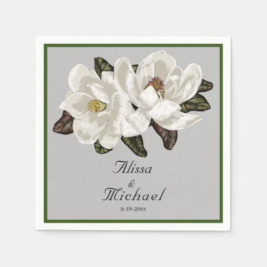 花エレガントの咲く スタンダードカクテルナプキン (正面)