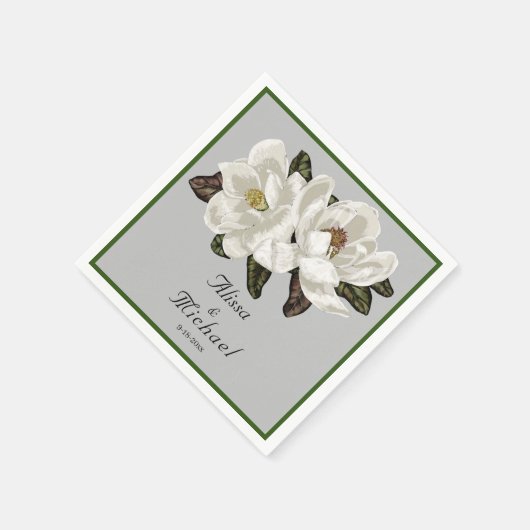 花エレガントの咲く スタンダードカクテルナプキン (角)