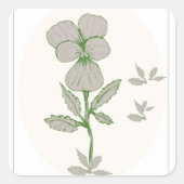 花エレガントの結婚シール スクエアシール (正面)