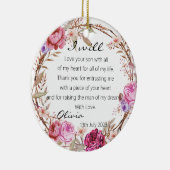 花エレガントは新郎の新婦の母結婚 セラミックオーナメント (右)