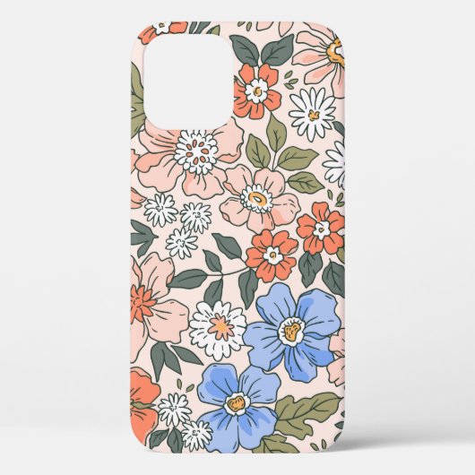 花エレガントを描く小さな手の花柄 Case-Mate iPhoneケース (裏面)
