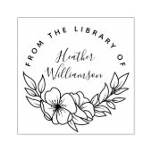 花エレガントカスタムの図書室 ラバースタンプ (インプリント)