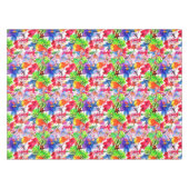 花エレガントカラフルとオウム テーブルクロス (正面(横))