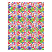 花エレガントカラフルとオウム テーブルクロス (正面)