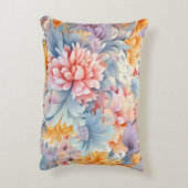 花エレガントカラフル柄ジャパン・アート アクセントクッション (裏面(縦))