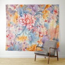 花エレガントカラフル柄ジャパン・アート