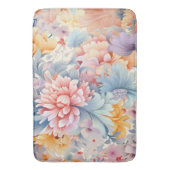 花エレガントカラフル柄ジャパン・アート バスマット (正面縦)