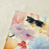 花エレガントカラフル柄ジャパン・アート ビーチタオル (インサイチュ)