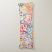 花エレガントカラフル柄ジャパン・アート ボディピロー (正面縦)