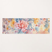 花エレガントカラフル柄ジャパン・アート ヨガマット (正面(横))