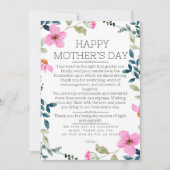 花エレガントスタイリッシュシンプルの贈り物mother's day シーズンカード (正面)