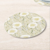 花エレガントズ紙コースター ラウンドペーパーコースター (アングル)