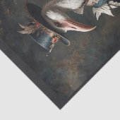 花エレガントダンディと帽子の付いたコウノトリ 薄葉紙 (詳細)