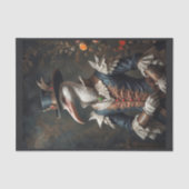 花エレガントダンディと帽子の付いたコウノトリ 薄葉紙 (正面)