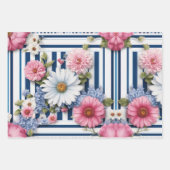 花エレガントデザイン包装紙 ラッピングペーパーシート (正面3)