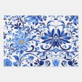 花エレガントデザイン包装紙 ラッピングペーパーシート (正面)