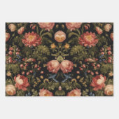 花エレガントデザイン包装紙 ラッピングペーパーシート (正面3)