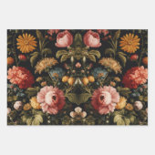 花エレガントデザイン包装紙 ラッピングペーパーシート (正面2)