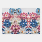 花エレガントデザイン包装紙 ラッピングペーパーシート (正面2)