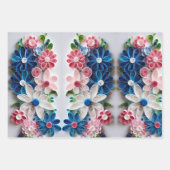 花エレガントデザイン包装紙 ラッピングペーパーシート (正面)