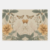 花エレガントデザイン包装紙 ラッピングペーパーシート (正面3)