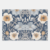 花エレガントデザイン包装紙 ラッピングペーパーシート (正面)