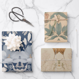 花エレガントデザイン包装紙 ラッピングペーパーシート