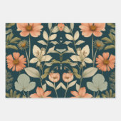 花エレガントデザイン包装紙 ラッピングペーパーシート (正面2)