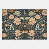 花エレガントデザイン包装紙 ラッピングペーパーシート (正面)