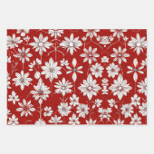 花エレガントデザイン包装紙 ラッピングペーパーシート (正面3)