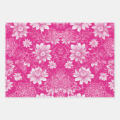 花エレガントデザイン包装紙 ラッピングペーパーシート (正面2)