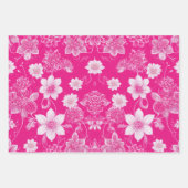 花エレガントデザイン包装紙 ラッピングペーパーシート (正面)