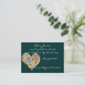 花エレガントハート名刺 –  名刺 (スタンド正面)