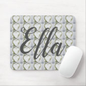 花エレガントハート粗樺の木樹皮ギンガム マウスパッド (マウス)