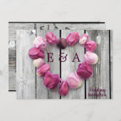 花エレガントハート素朴な木結婚の木 (正面/裏面)