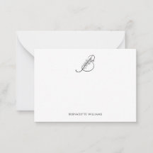 花エレガントパーソナライズされた付き脚本モノグラム