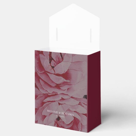 花エレガントパーソナライズされた結婚様 フェイバーボックス (オープン)