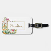 花エレガントパーソナライズされた ラゲッジタグ (正面横)