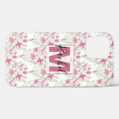 花エレガントピンクセージ緑の水色フローラ Case-Mate iPhoneケース (裏面 (横))