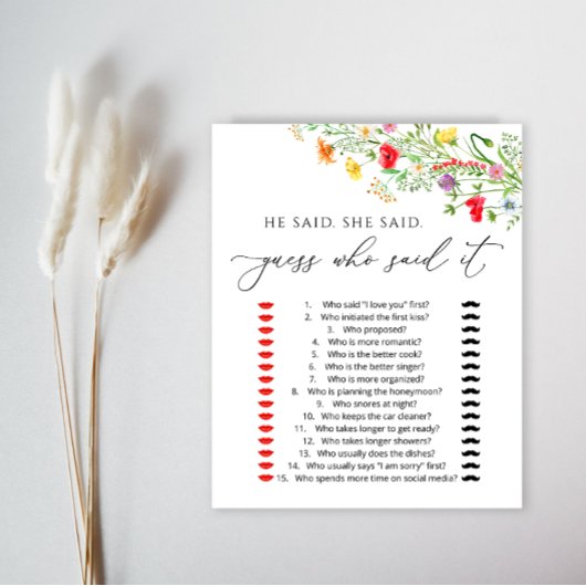 花エレガントブライダルシャワーゲーム