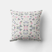 花エレガントモダンと蝶 クッション (裏面)