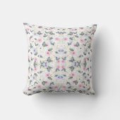 花エレガントモダンと蝶 クッション (正面)