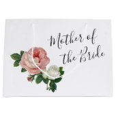 花エレガントモダンバラ ラージペーパーバッグ (正面)