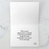 花エレガントモダン瓶のサンキューカード サンキューカード (内部)