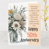 花エレガントモダン画周年記念カード カード (黄色い花)