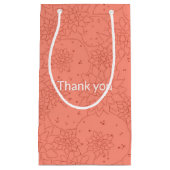 花エレガントユリとパッドの結婚式の引き出物 スモールペーパーバッグ (正面)