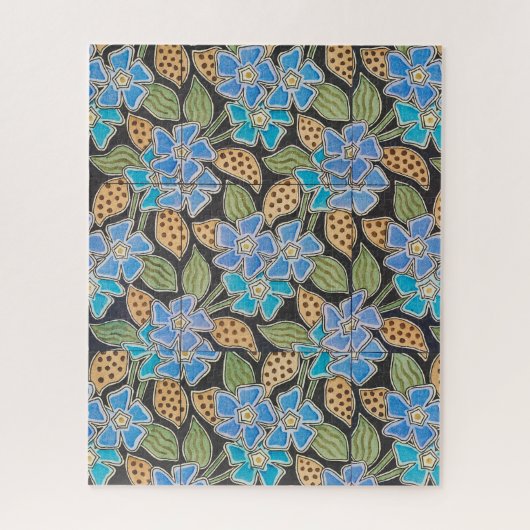 花エレガントヴィンテージクラシックフローラ ジグソーパズル (縦)