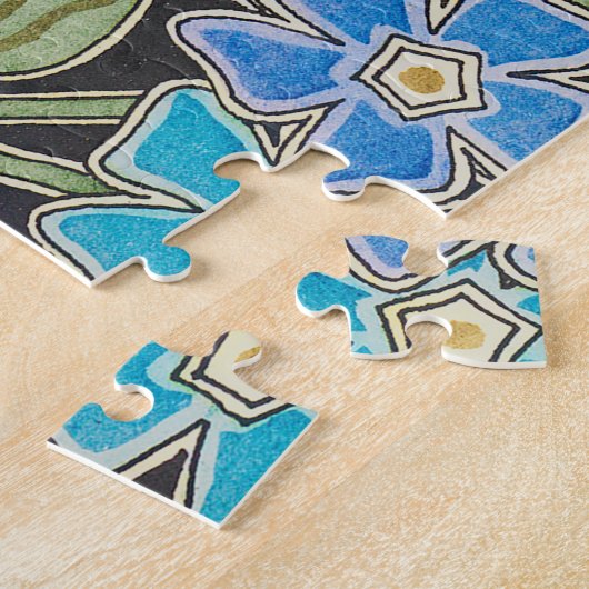 花エレガントヴィンテージクラシックフローラ ジグソーパズル (側面)